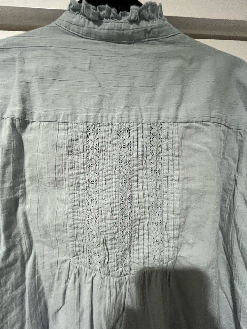 Sundance Light Blue Pintuck Button-Down Shirt - Picture 5 of 7